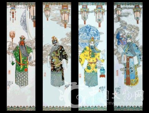 作者:方復 古彩瓷畫 三國演義(劉備、關(guān)羽、張飛、諸葛亮)